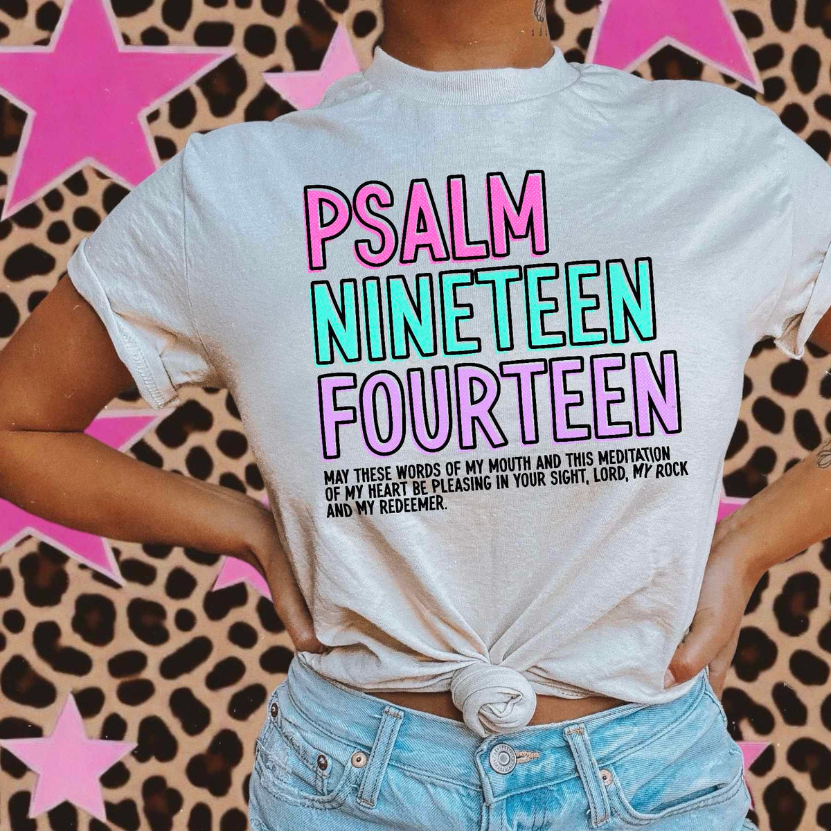 Psalm nineteen fourteen pastel (SAL) 37871 DTF transfer