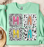 Mama dotted blocks 27608 DTF transfer