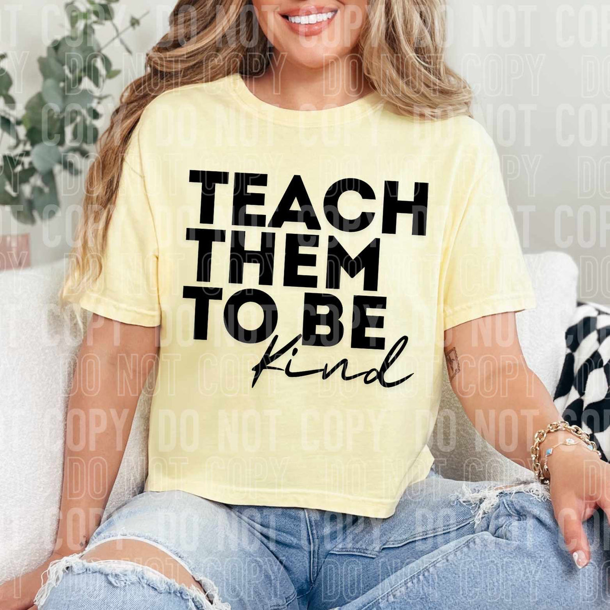 Teach them to be kind black (SBB) 37892 DTF transfer
