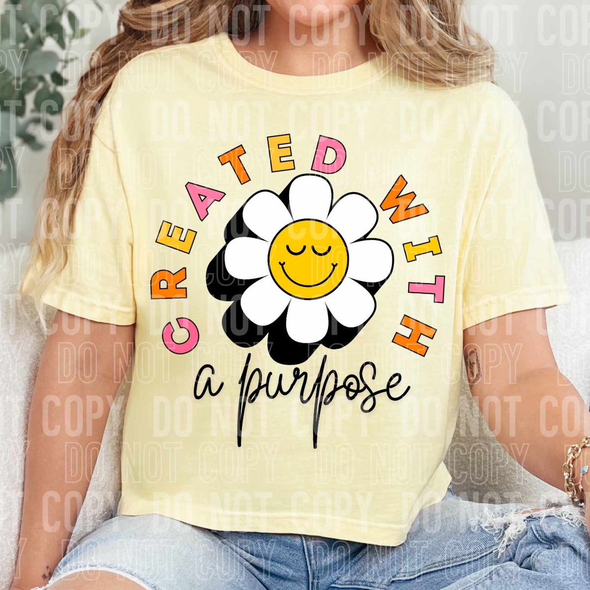 Created with a purpose flower (SBB) 37888 DTF transfer
