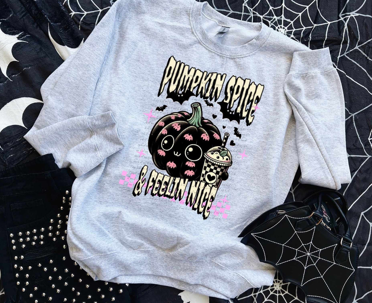 Pumpkin spice & feelin nice black pumpkin 39096 DTF transfer