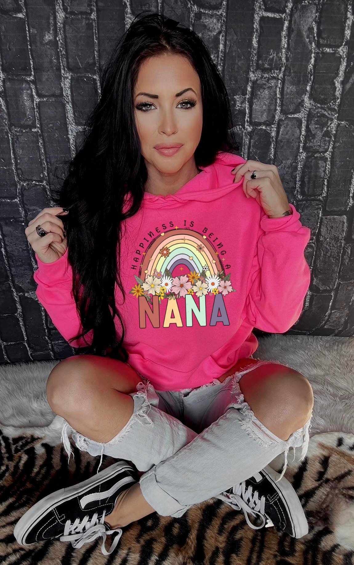 Happiness is being an nana rainbow 27671 DTF transfer