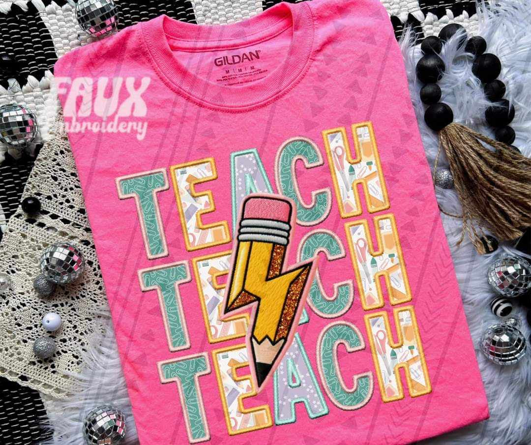 Teach stacked embroidery GIRL 39033 DTF transfer