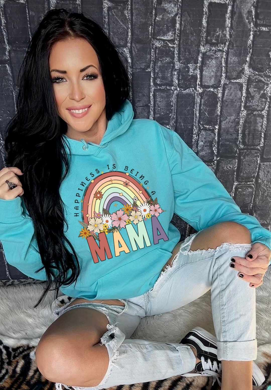 Happiness is being an mama rainbow 27670 DTF transfer