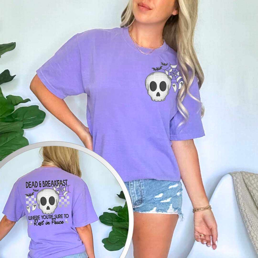 Bed and breakfast skull POCKET 39142 DTF transfer