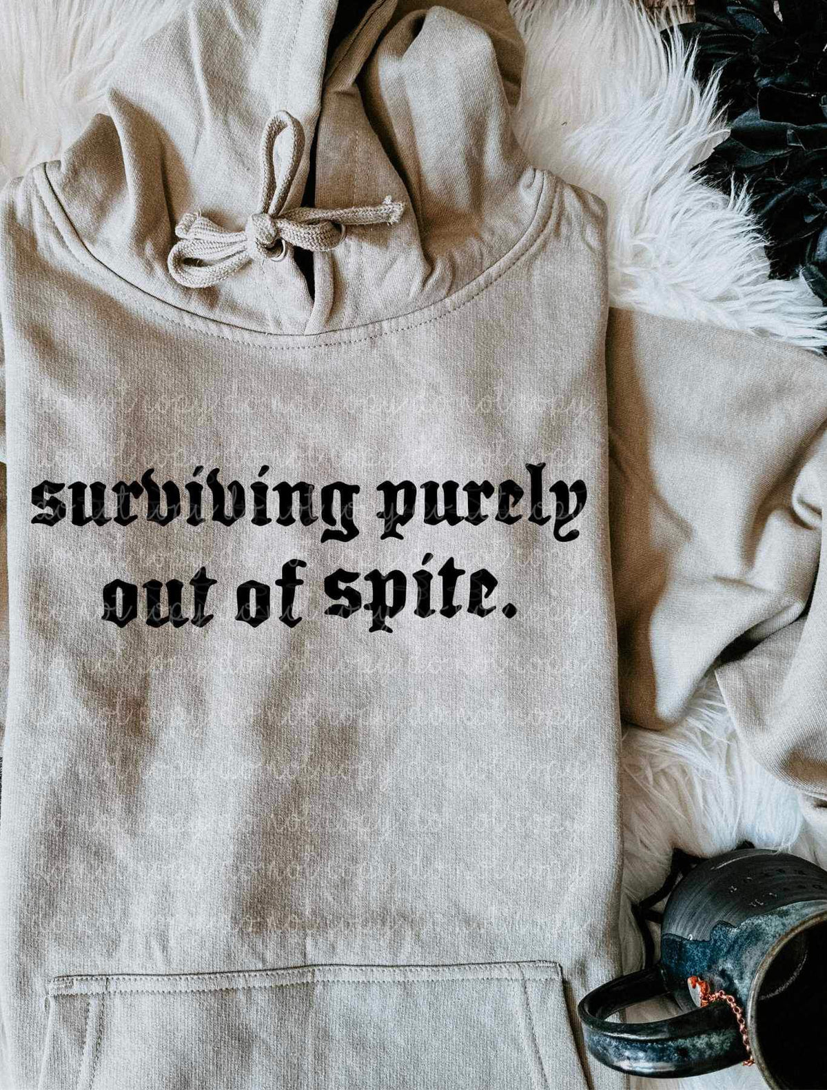 Surviving purley out of spite BLACK 19335 DTF Transfer
