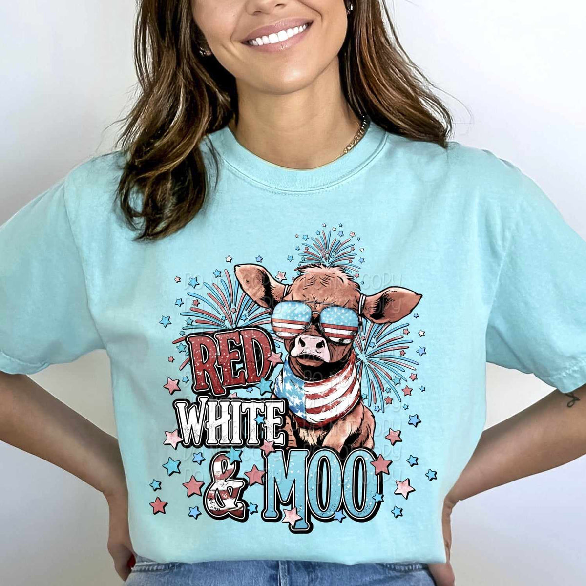 Red white & moo 27680 DTF transfer