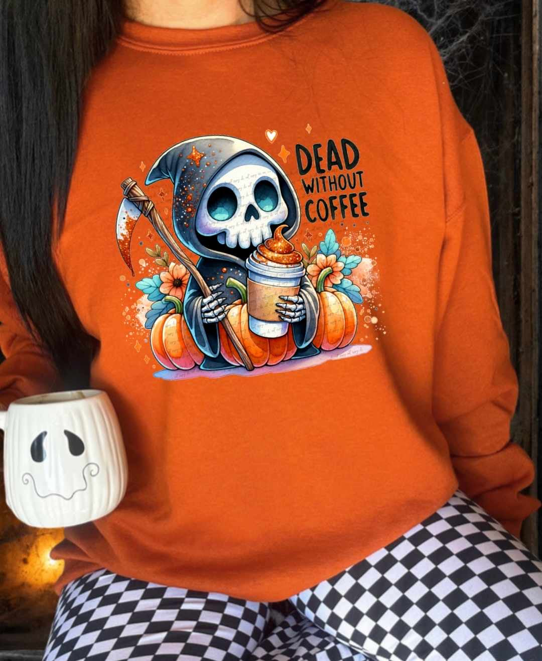 Dead without coffee 39089 DTF transfer