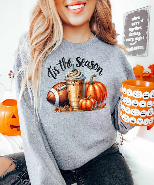 Tis the season football latte pumpkin 39088 DTF transfer