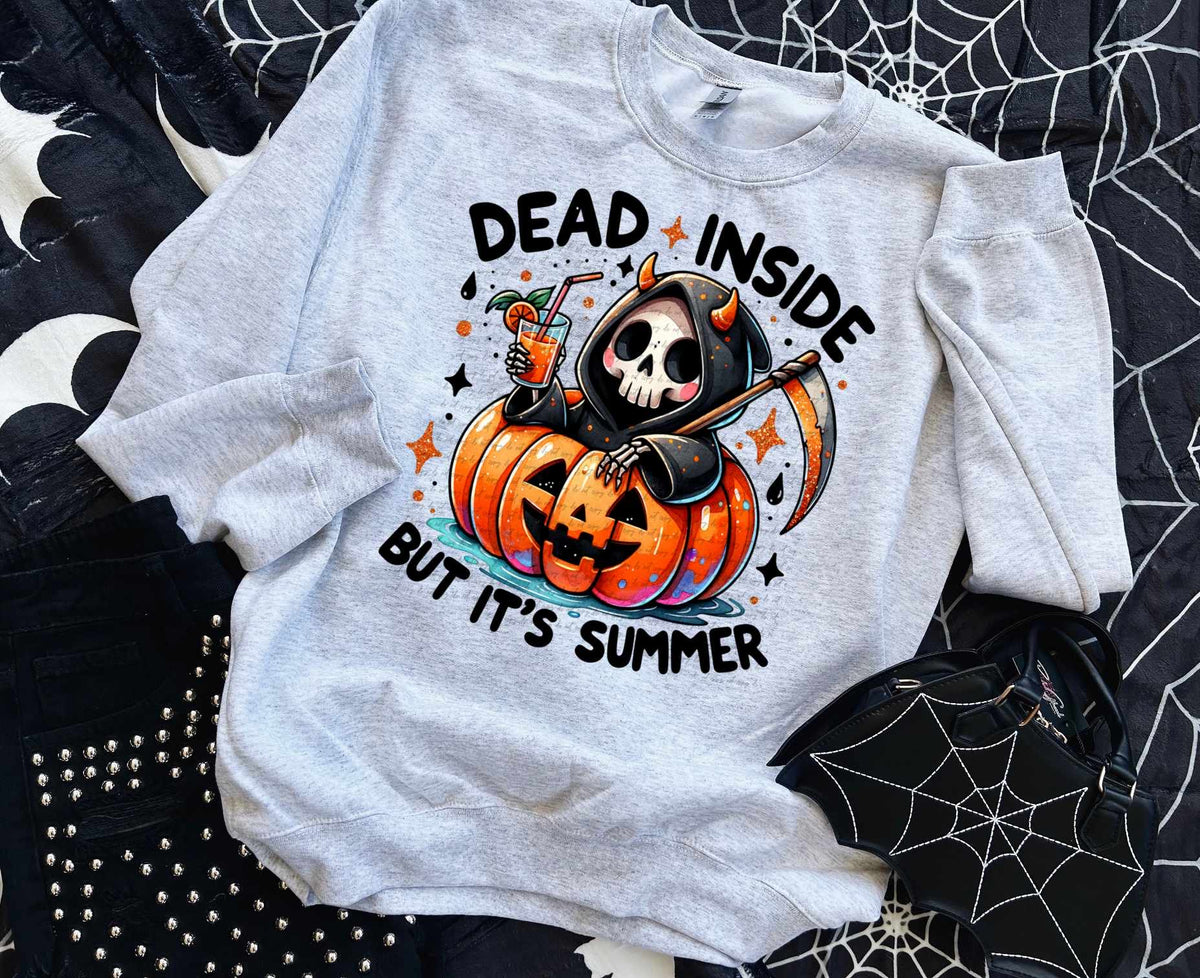 Dead inside but it’s summer reaper in pumpkin 39086 DTF transfer