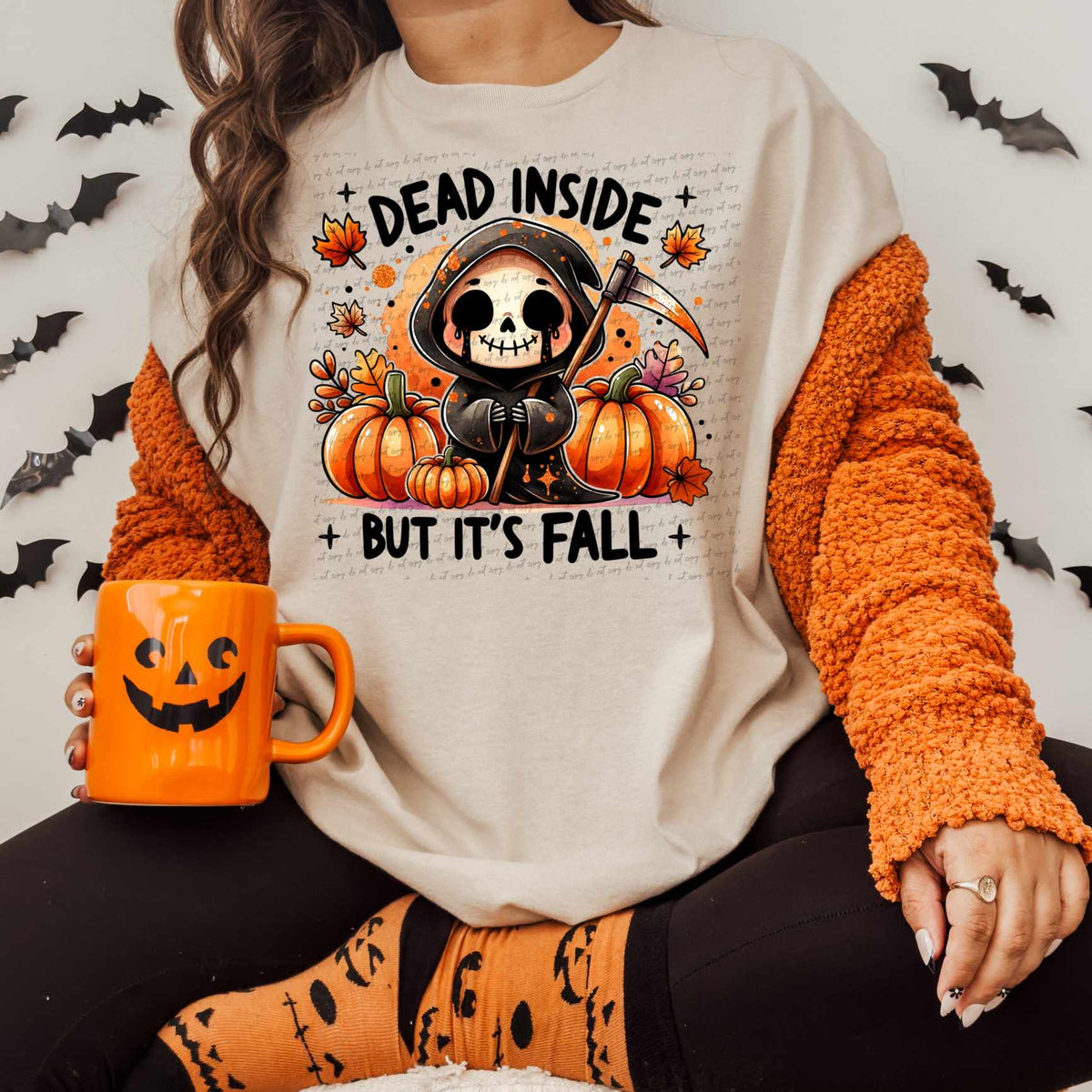 Dead inside but it’s fall reaper 39084 DTF transfer