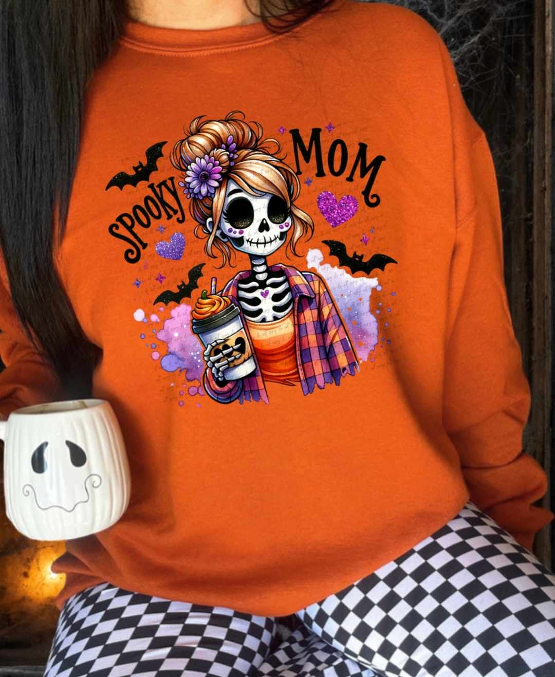 Spooky mom fall skellie 39082 DTF transfer