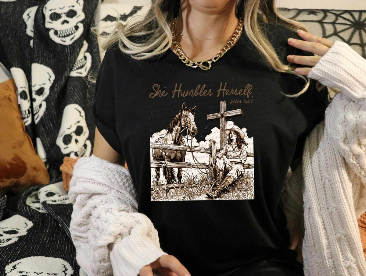 She humbles herself 39127 DTF transfer