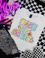 Back to school dotted background 39124 DTF transfer