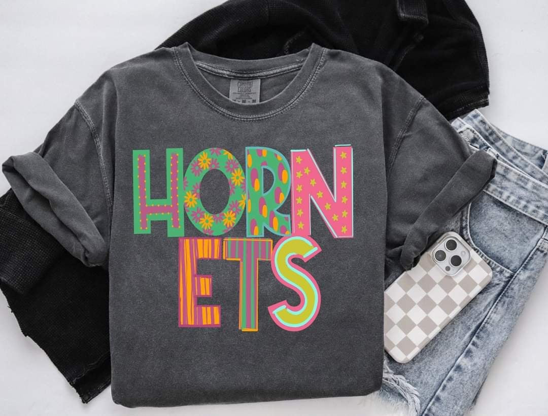 Hornets patterned font (S&G) 60330 DTF transfer