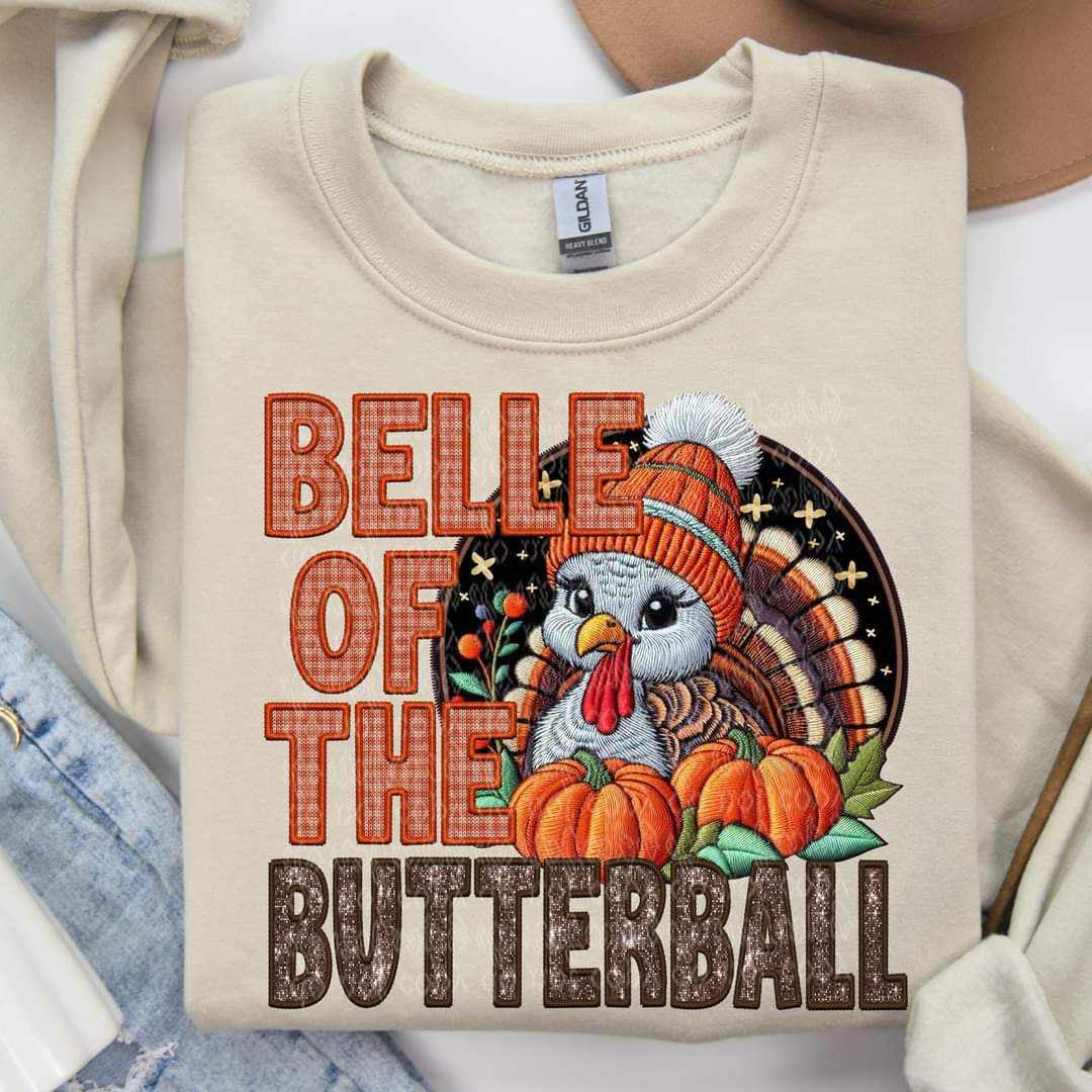 Belle on the butterball 60413 DTF transfer