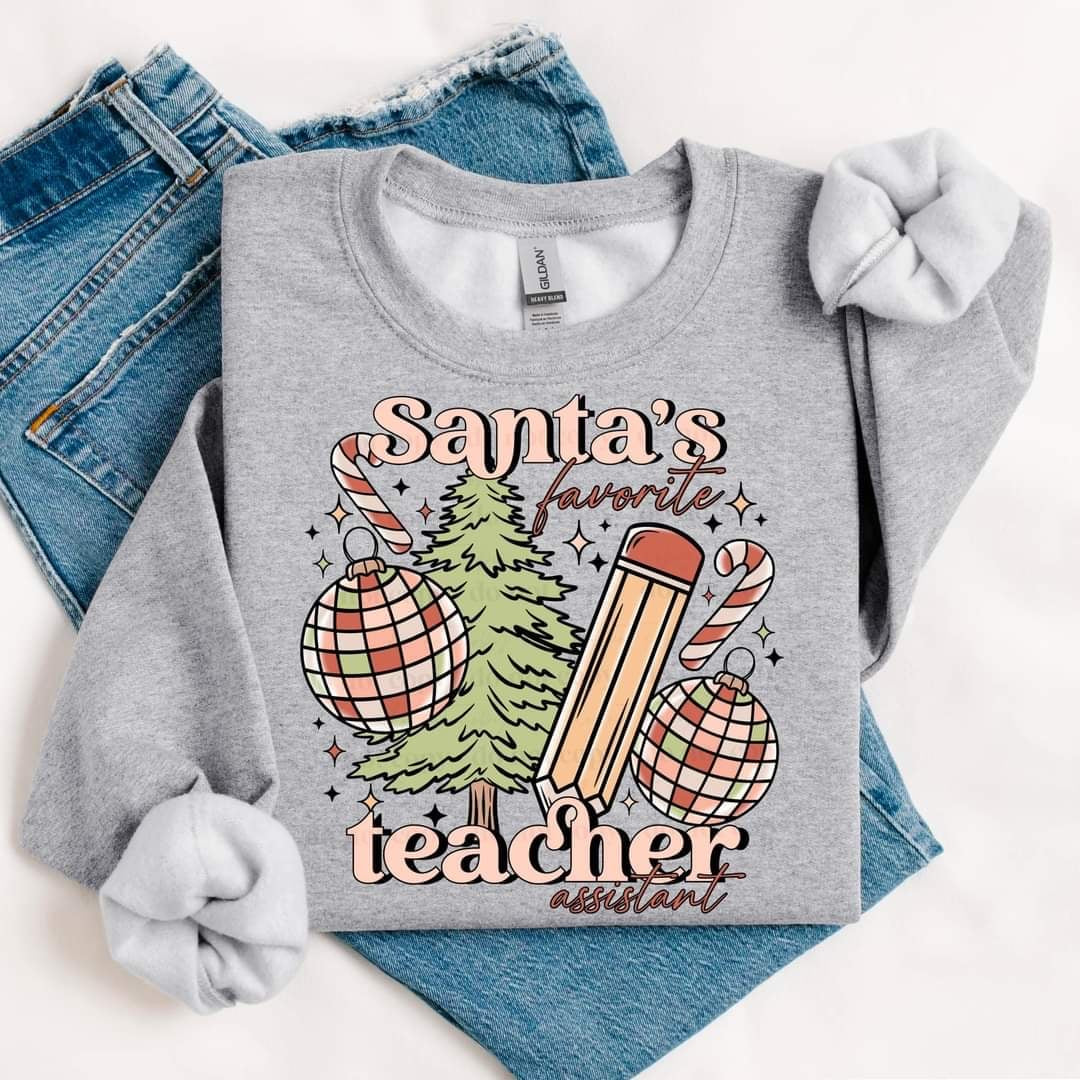 Santa’s favorite teacher assistant (CSC) 60417 DTF transfer