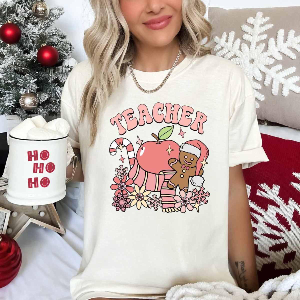 Teacher christmas items 39112 DTF transfer