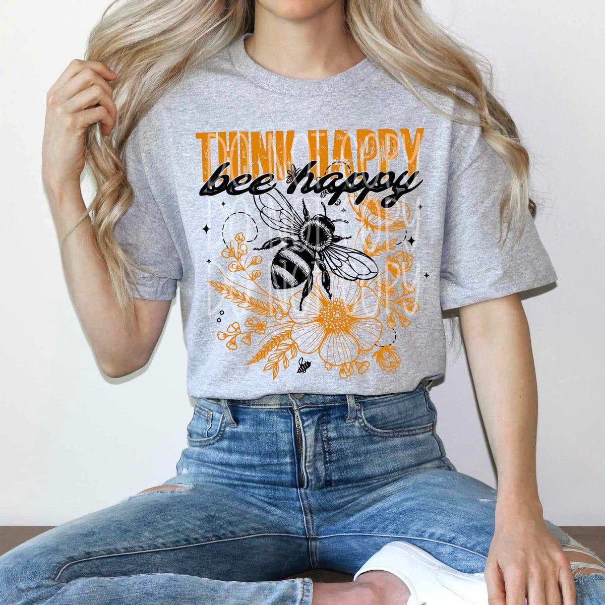 Think happy bee happy 27747 DTF transfer