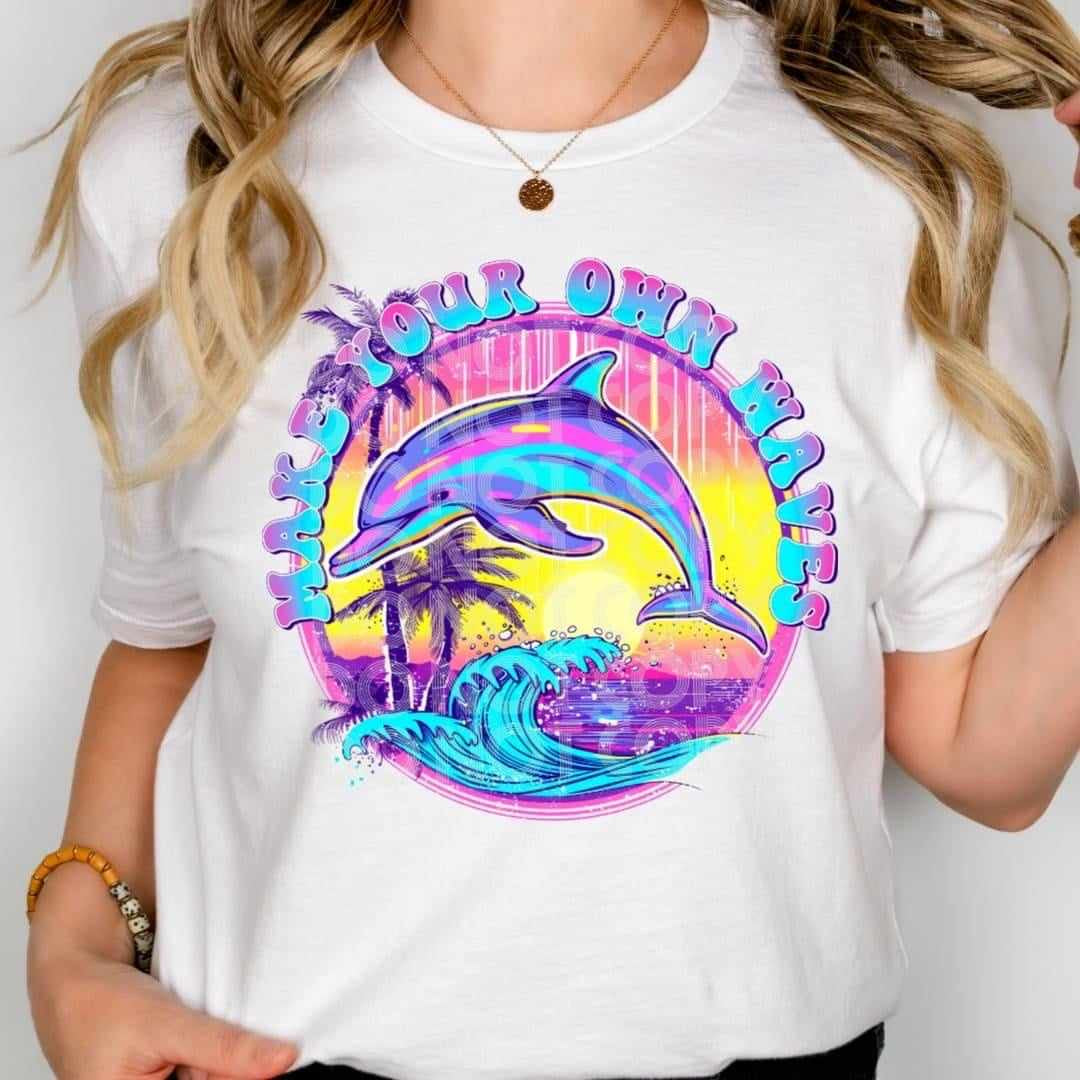 Make your own waves dolphin 27734 DTF transfere