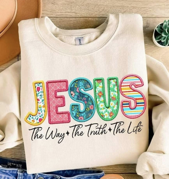 Jesus the way the truth the life Pattern print DTF Transfer