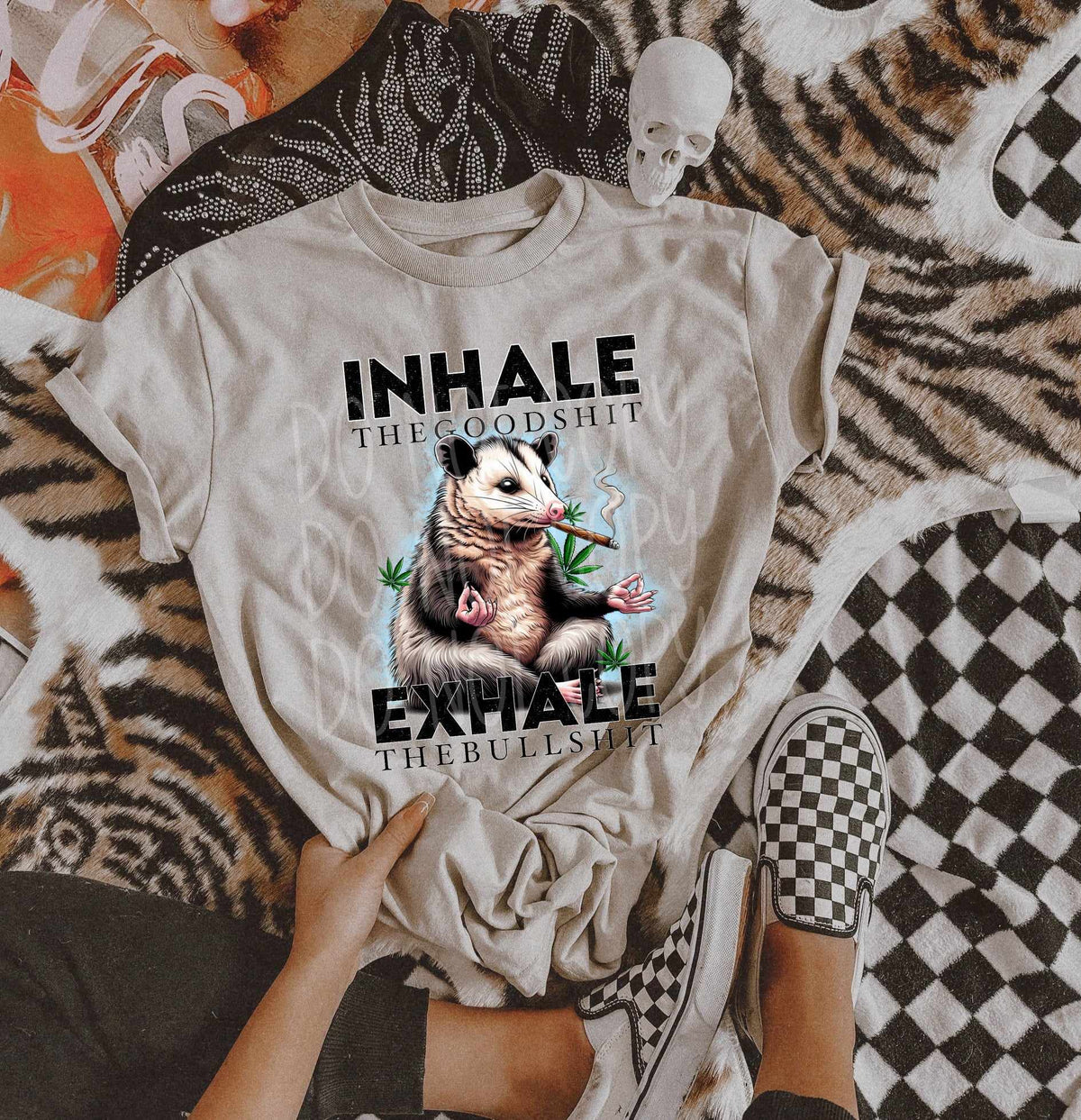 Inhale the good shit exhale the bullshit 27741 DTF transfer