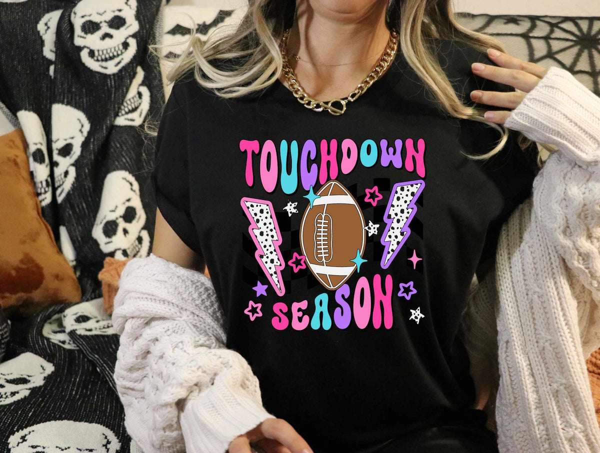 Touchdown season colorful letters 39111 DTF transfer