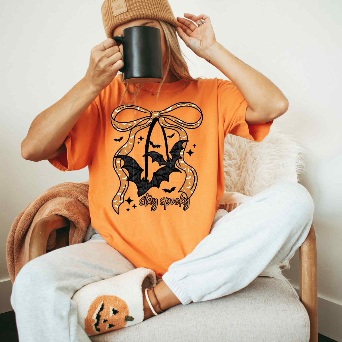 Stay Spooky Bat & Bow CSC DTF transfer