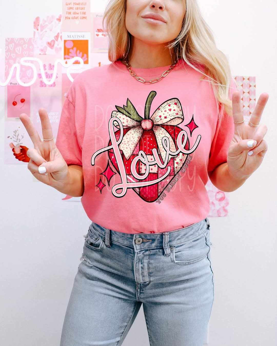Love strawberry (PH) 75664 DTF transfer