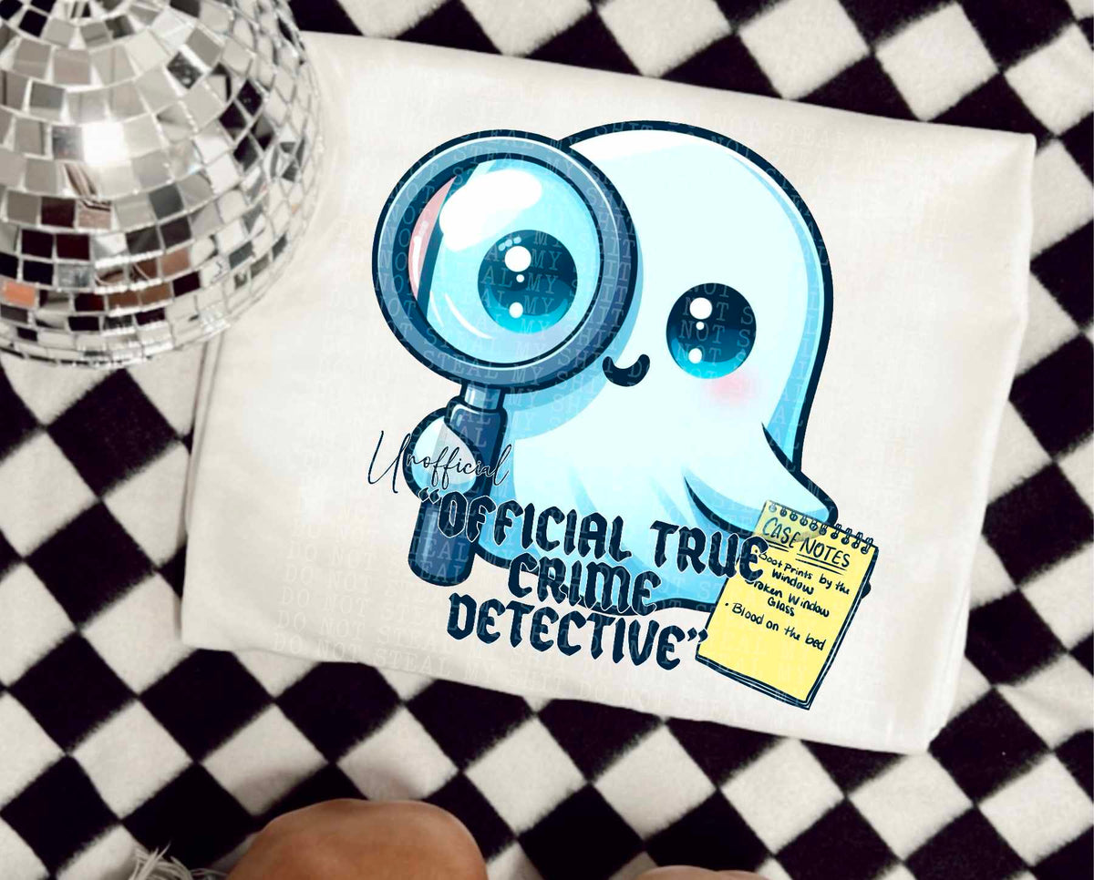 Official true crime detective ghost 27710 DTF transfer
