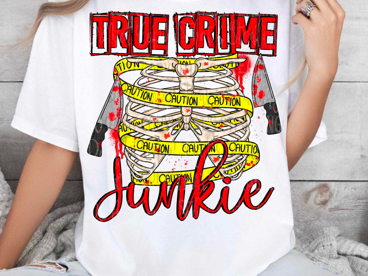 True crime junkie rib cage 27707 DTF transfer