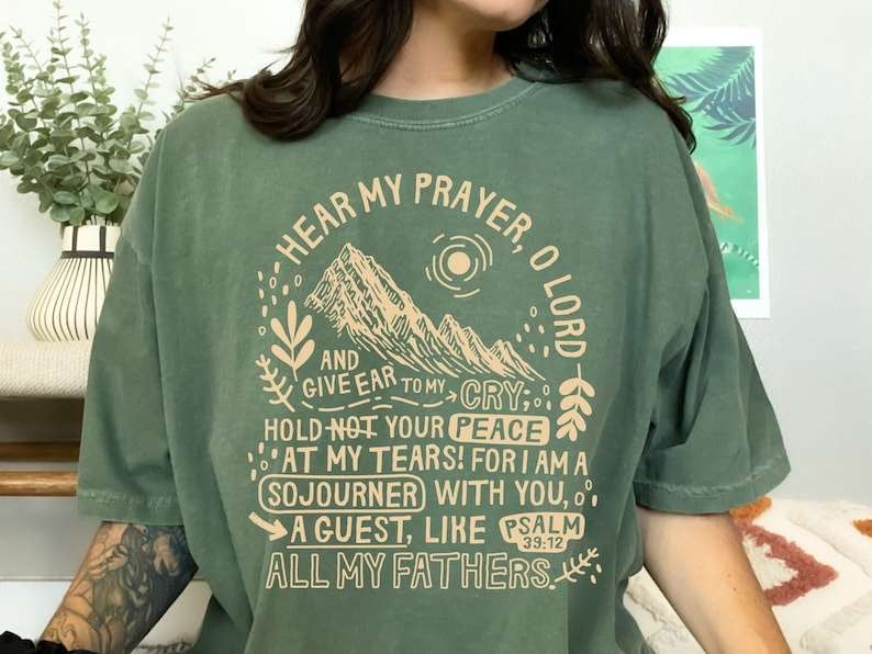 Hear my prayer o lord mountain 27788 DTF transfer