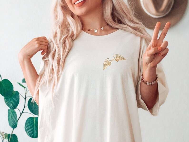 Angel wings gold 27769 DTF transfer