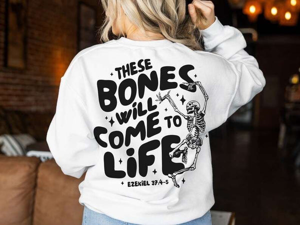 These bones will come to life BLACK 27777 DTF transfer