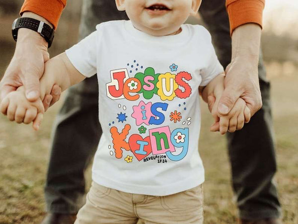 Jesus is king shaped font 27767 DTF transfer
