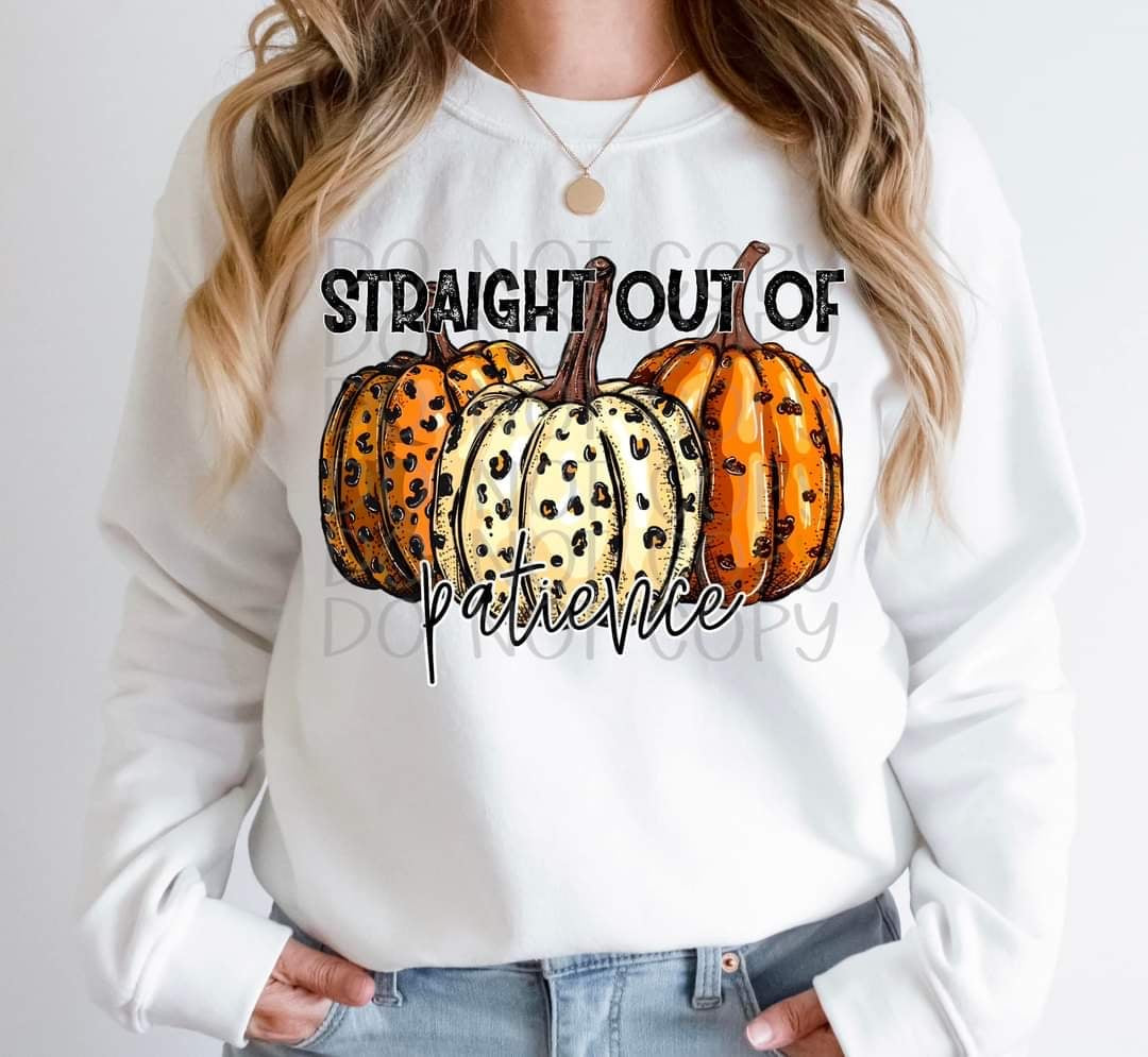 Straight out of patience trio pumpkins (FDC) 37934 DTF transfer