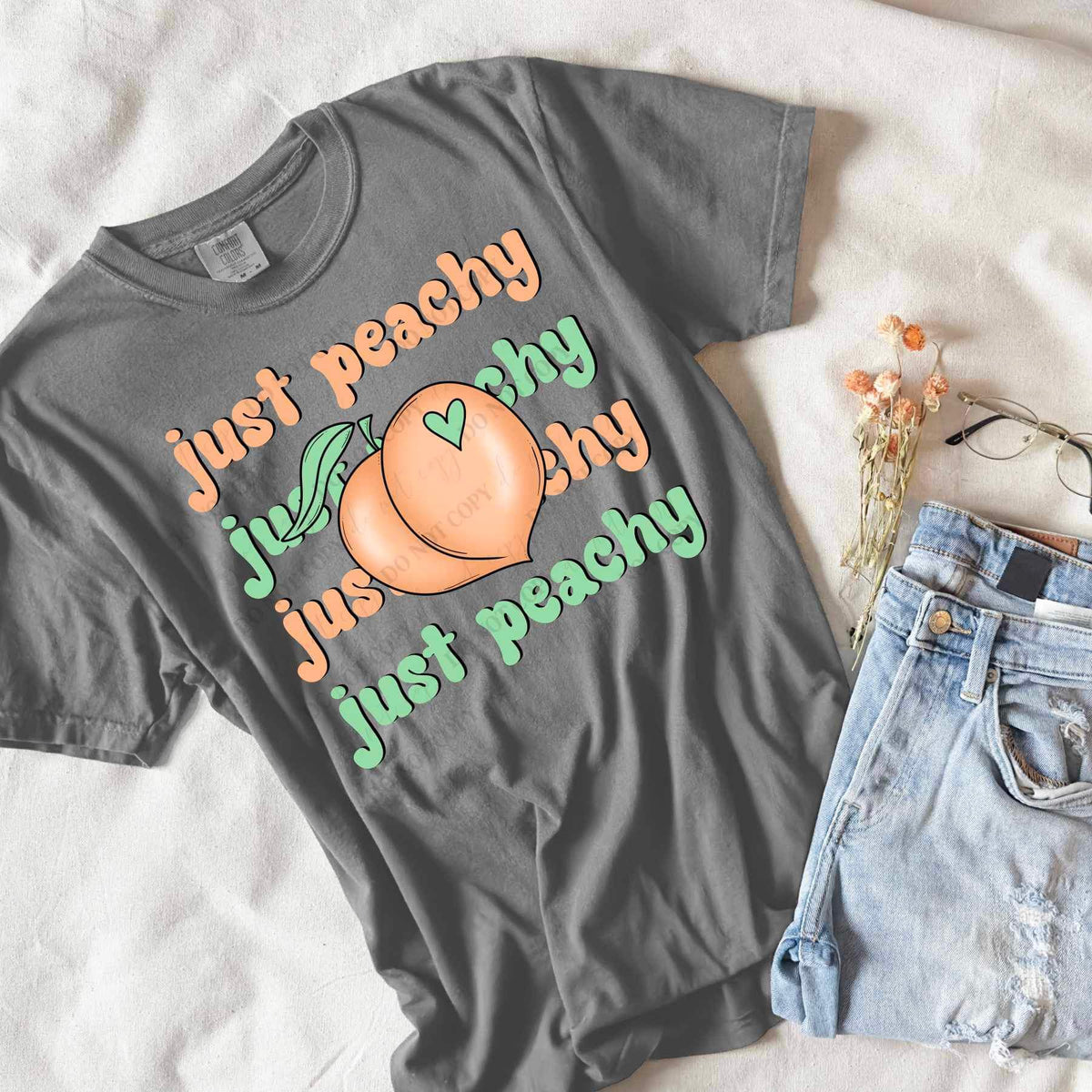 Just peachy stacked with peach 19503 DTF Transfer