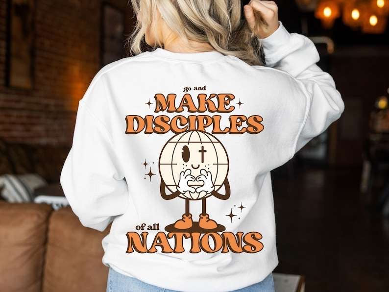 Go and make disciples of all nations globe 27762 DTF transfer