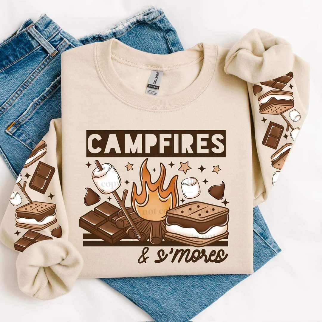Campfire & s’mores FRONT ONLY (CSC) 60474 DTF transfer