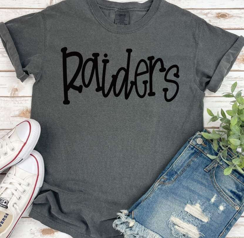 Raiders black font (S&G) 37970 DTF transfer