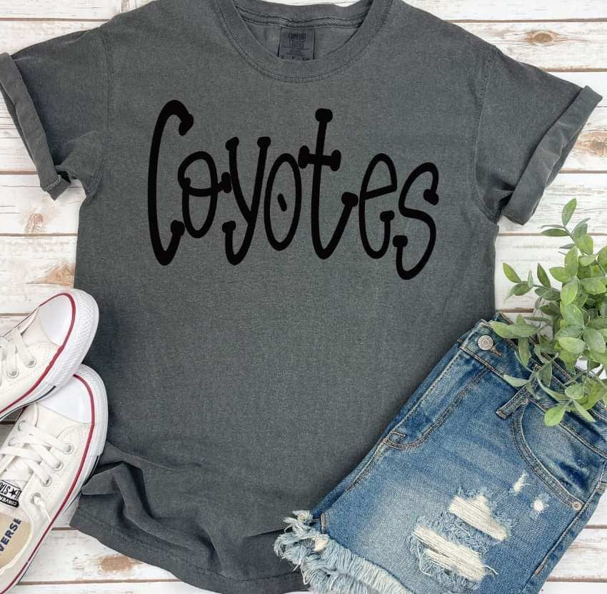 Coyotes black font (S&G) 37969 DTF transfer