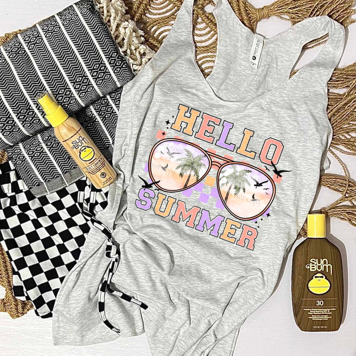 Hello summer pastel font (CSC) 27802 DTF transfer