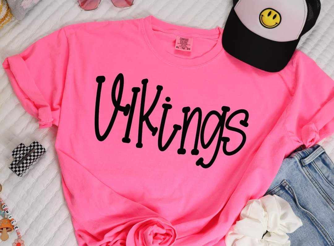 Vikings black font (S&G) 37966 DTF transfer