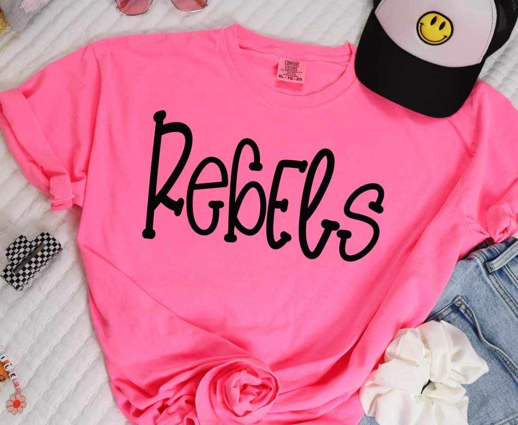 Rebels black font (S&G) 37964 DTF transfer