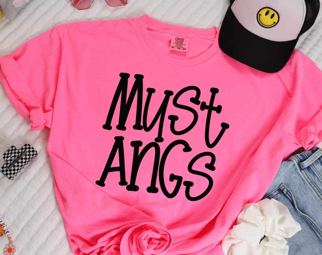 Mustangs black font (S&G) 37962 DTF transfer