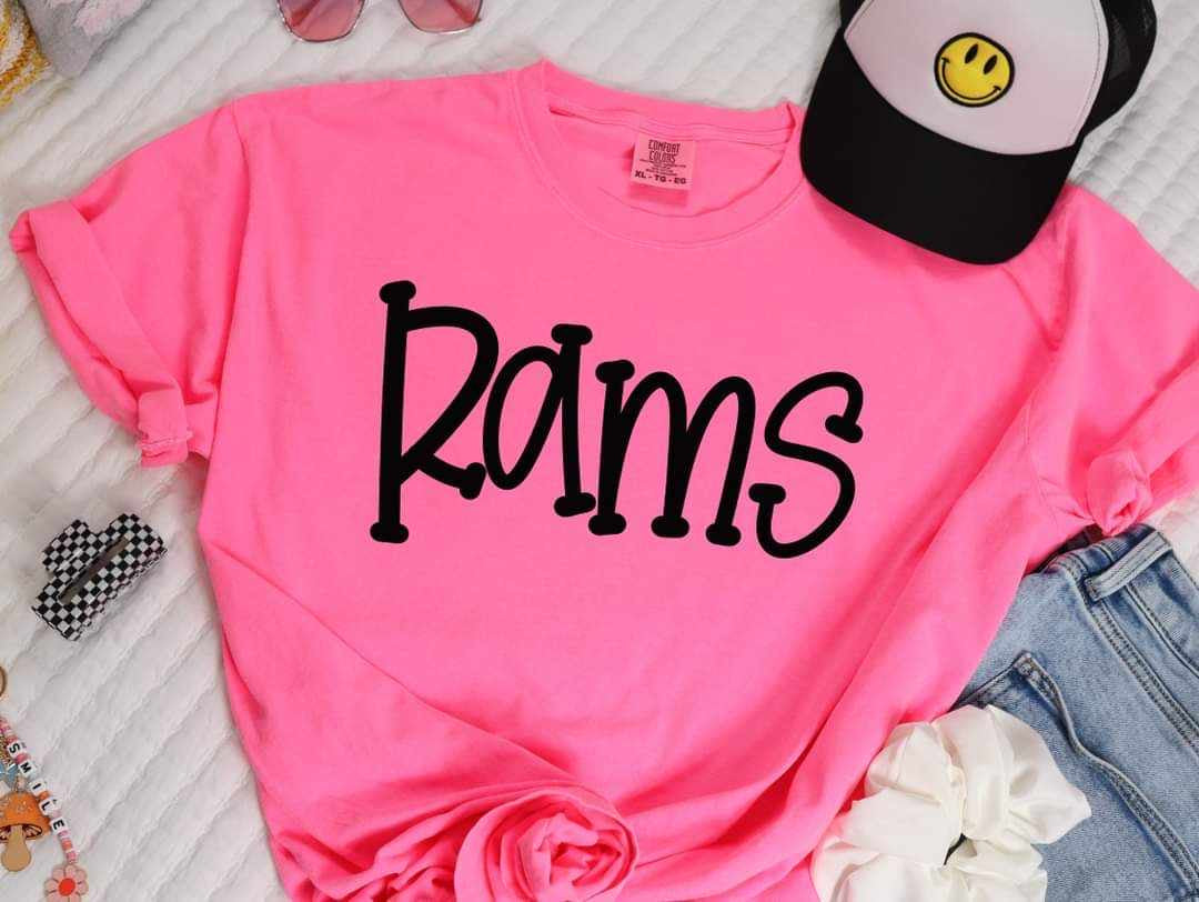 Rams black font (S&G) 37960 DTF transfer