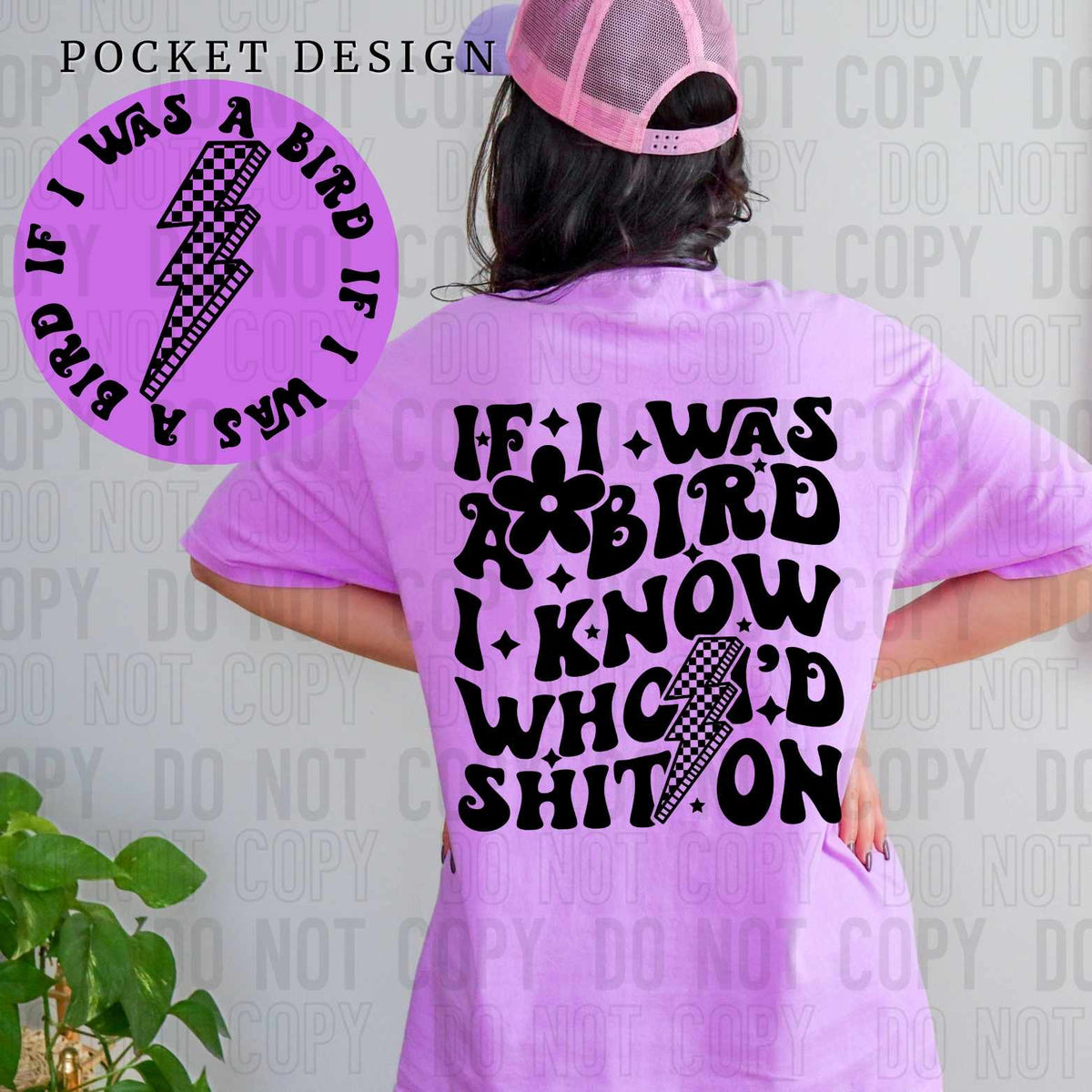 If i was a bird I’d know who to shit on BLACK BACK (SBB) 27824 DTF transfer