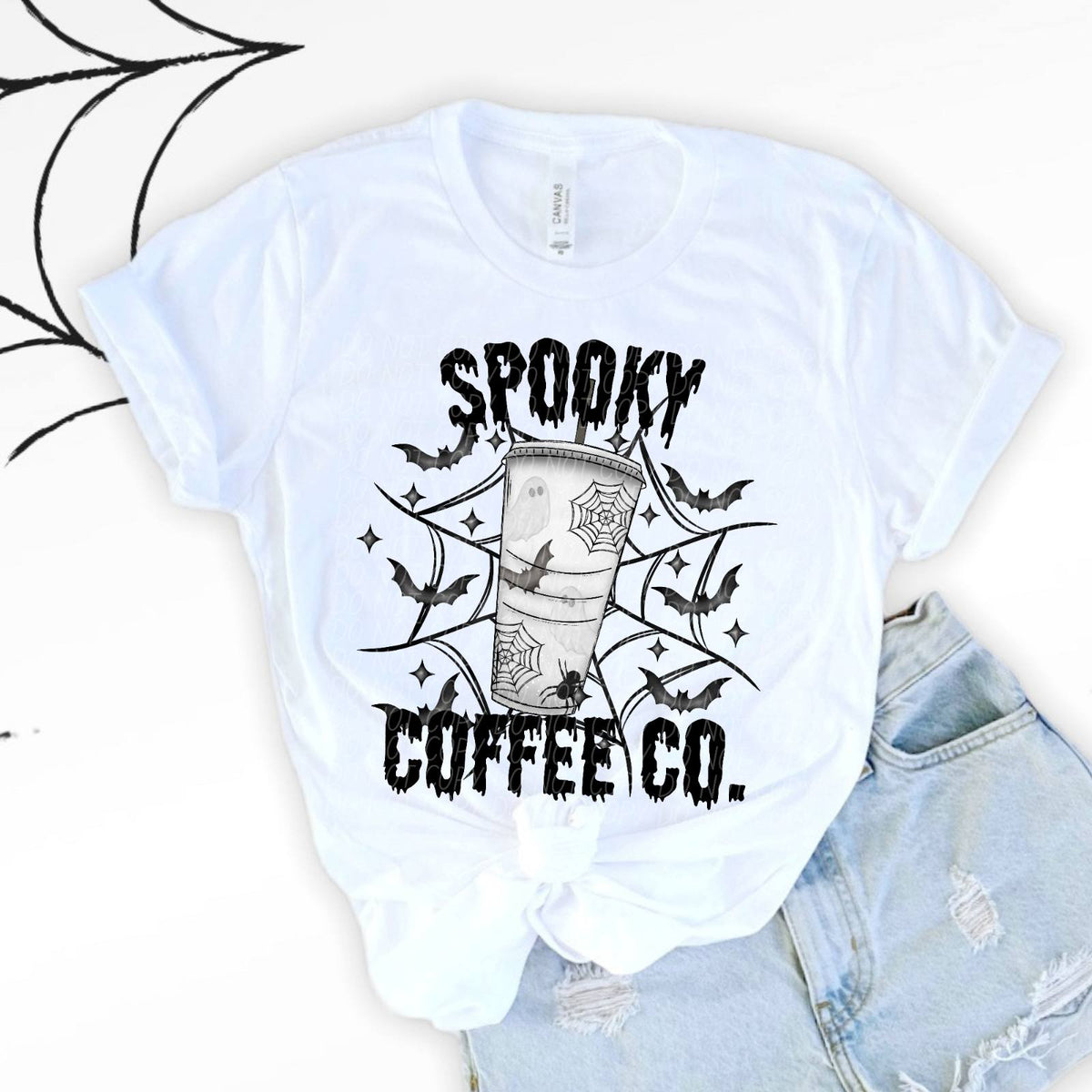 Spooky coffee co tumbler (CITY) 37988 DTF transfer