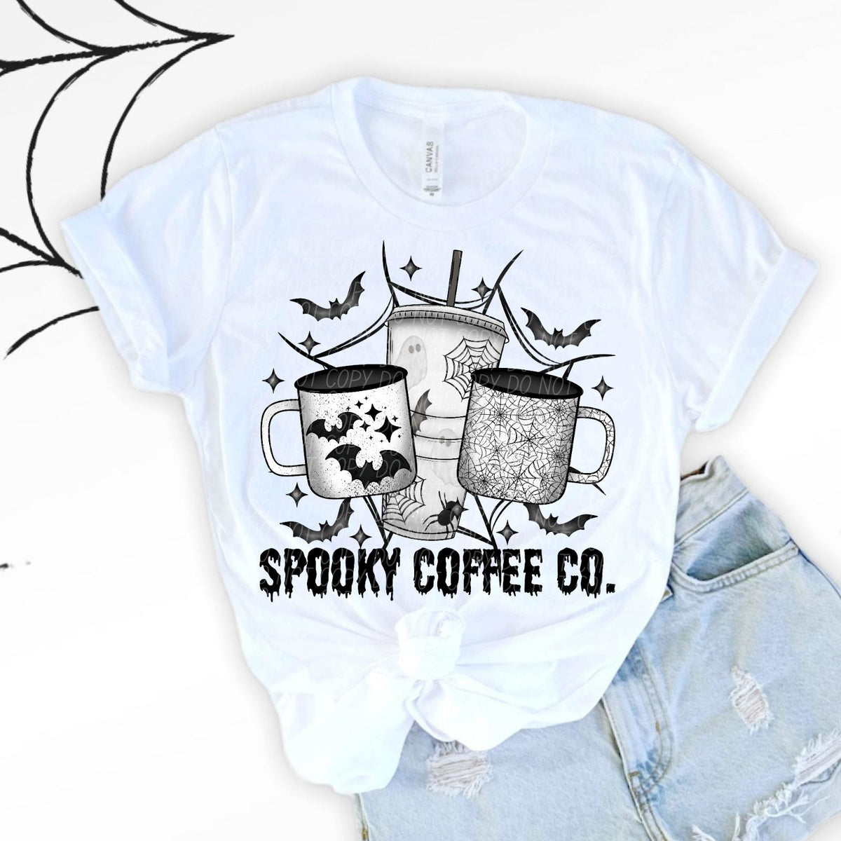 Spooky coffee co mugs and tumbler (CITY) 37987 DTF transfer