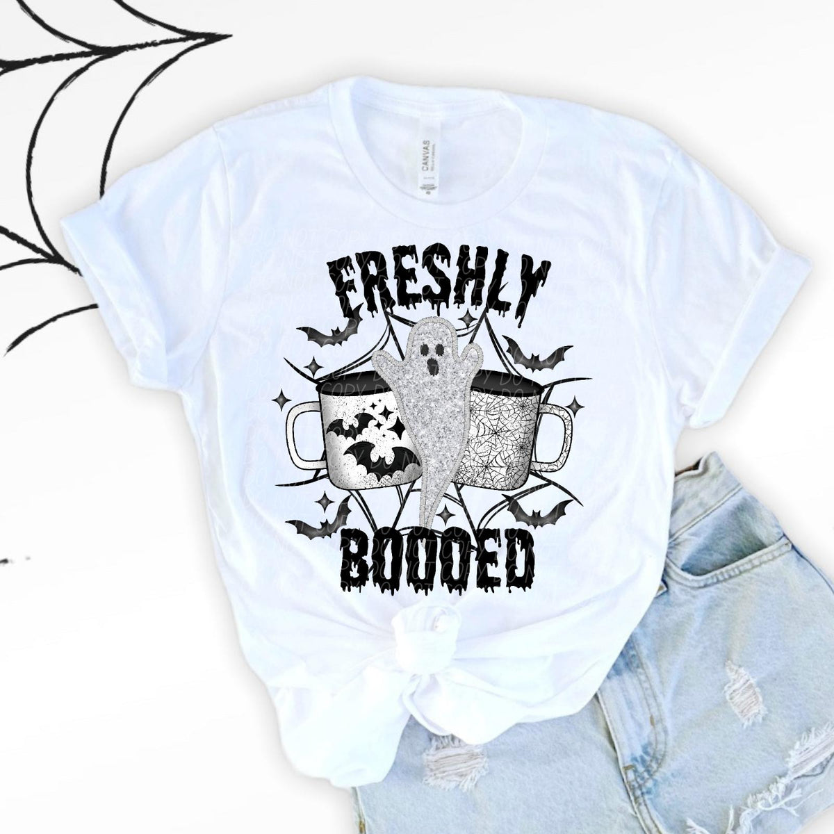 Freshly booed mugs and ghost (CITY) 37984 DTF transfer